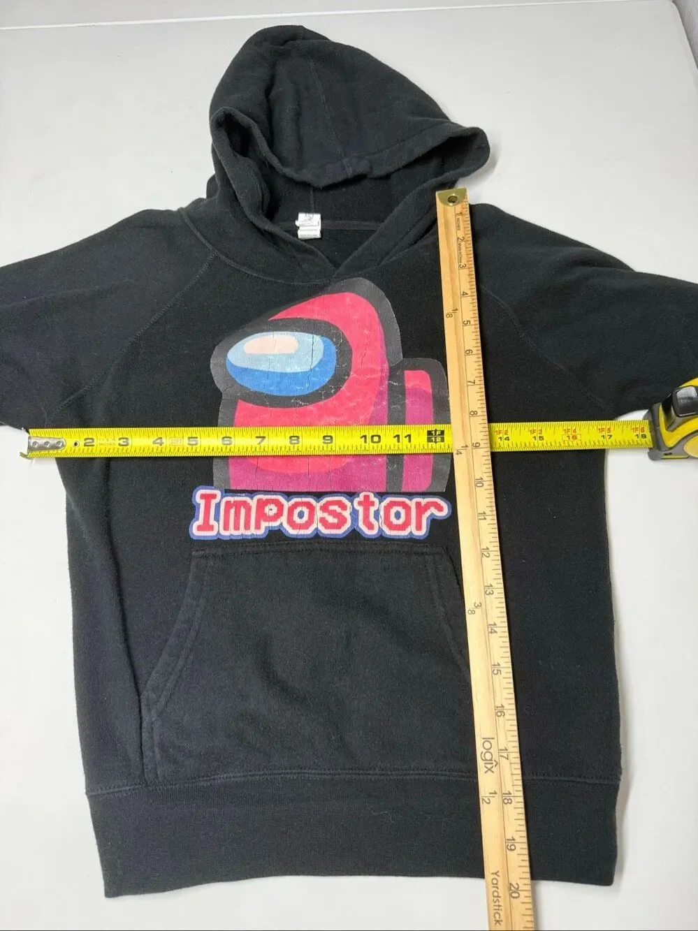 Independent Trading Co Among Us Impostor Black Hoodie Size S (6-8 Years)